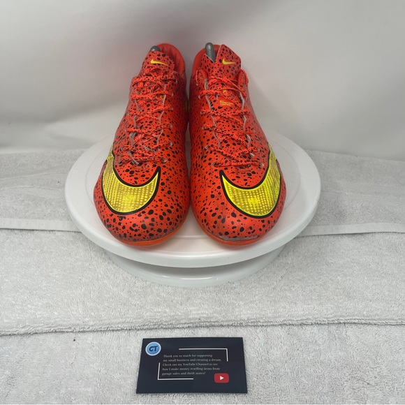 Nike Mercurial Vapor Superfly II CR7 Safari Orange Men’s 8 Soccer Cleats Italy - Picture 2 of 9